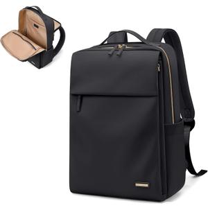 GOLF SUPAGS Travel Laptop Backpack for Women Airline Approved for Work College Travel Multi-Functional Casual Daypack Teacher Nurse Bags Fits 15.6 Inch Notebook (Black)