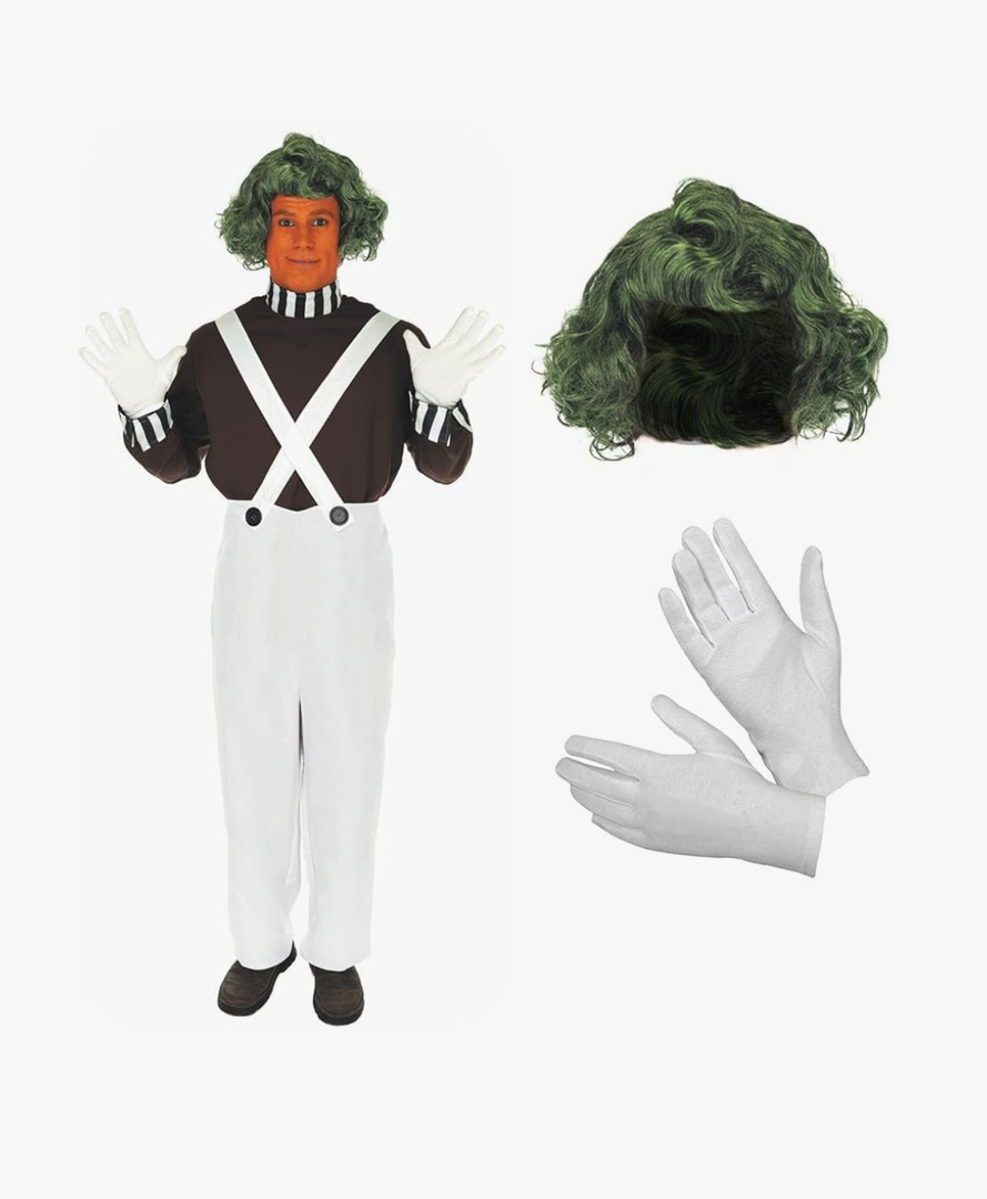 fun shack Mens Chocolate Factory Worker Costume, Chocolate Factory Costume, Candy Costume Adult Men, Movie Character Costumes, Size M