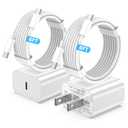 iPhone 16 Charger Fast Charging2 Pack 6ft Long USB C Charger Cord with 20W Type C Fast Phone Charging Block for iPhone 17/17 Pro/17 Pro max/Air, for iPhone 15 15 Pro Max Plus, iPad,Samsung Airpods (white)