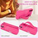 jueaes Cute Bow Case for iPhone 16 with Finger Hand Wrist Strap