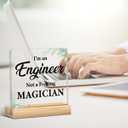 2 x Engineer Gifts for Men Women, Funny Gifts for Engineers, Mechanical Engineering Gifts, I'm an Engineer Acrylic Desk Plaque Sign Engineer Office Decoration