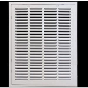 HVAC Premium 22 x 28 Duct Opening Steel Return Air Filter Grille, for 1-inch Filter, Removable Door, Flat Stamped HVAC Vent Cover Grille, Outer Dimensions 24.5 x 30.5