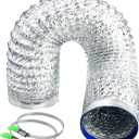 Dryer Vent Hose 4 Inch - Flexible Fire-Resistant Aluminum Duct with Stainless Steel Clamps for Tight Spaces, Dryers, Bathrooms, Workshops, Grill room & Grow Tents, Size: 3 ft