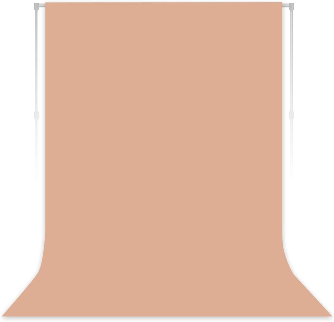 Nude Backdrop for Photoshoot, Professional Photo Backdrop Background Curtain for Product Photography, Portraits, Wedding, Party, Live Streaming Video Recording 10X10 FT (Background Only)