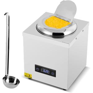 Soup Kettle Warmer Digital Display Temp. Adjustable w/Ladle Electric Food Nacho Cheese Warmer 10QT Commercial Soup Warmer for Buffet Party