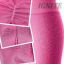 POWERASIA Ignite Hidden Scrunch Butt Lifting Leggings for Women Tummy Control Yoga Pants Boom Booty Lift Workout Legging (Pink, L)