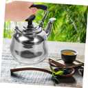 SOLUSTRE Stainless Steel Whistling Tea Kettle for Stovetop 1L Compact Boiling Kettle with Handle Easy Storage Wide Mouth Lid for Quick Cleaning Home Kitchen