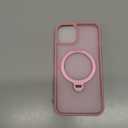 CACOE Magnetic Case for iPhone 13/14 6.1 inch with 360 Rotatable Ring Stand, Compatible with MagSafe Car Phone Mount, Cases Cover Phone Holder for Desk Meeting/Videos Pink