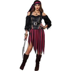 California Costumes Queen of The High Seas Costume Small Black, Scarlet