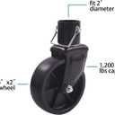 Trailer Jack Single Wheel, Black