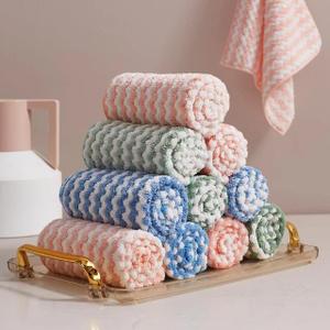 JOYMOOP 12 Pack Microfiber Cleaning Cloth, Larger Kitchen Towels, Dish Rags for Dish Drying Washing, Absorbent Streak Free Lint Free Rags for Cleaning - 11.81" x 15.75" (Mixed [Pink+blue+green])