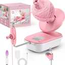 Electric Yarn Winder, 2026 Upgrade High-Speed Automatic Yarn Ball Winder with 3 Adjustable Gears, 4-10oz Large Capacity Yarn Spinner for Knitting & Crocheting, Pink Gift for Craft Lovers