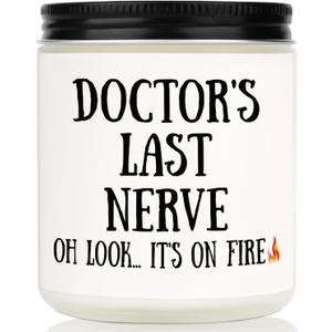 Niyewsor Doctor Gifts for Men Women, Funny Doctor Candle, Doctors Day Gifts for Doctors, Birthday/Appreciation/Christmas Gift for Physician, Surgeon, OBGYN, Handmade, 7oz