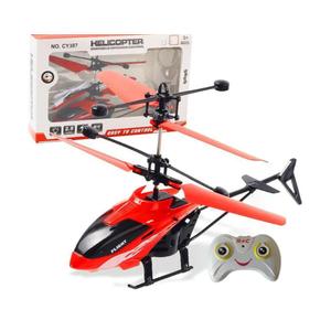 Gesture Sensing Indoor Flying Helicopter Toys, Remote-Controlled Helicopter Children's Toys with LED Lights, Birthday Gifts for Boys and Girls (Red)