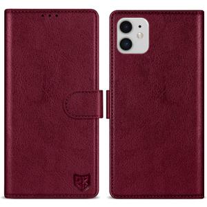 ZZXX for iPhone 11 Wallet Case with [RFID Blocking] Card Slot Kickstand Magnetic Closure Leather Flip Fold Protective Phone Case for iPhone 11 Case Wallet(Wine Red-6.1 inch)