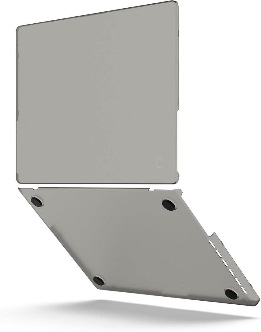 GhostShell Frost Premium Hardshell Case with Scratch-Resistant Textured Matte Finish (No Sticky Rubber Coating), Compatible with MacBook Pro 14" 2025 2024 2023 2022 2021 M5/M4/M3/M2/M1 Pro/Max, Gray