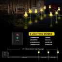 Solar Bunny Stake Lights for Easter Decorations - Set of 3PCS Easter Gifts Decor with Cute Rabbit Lights,Unique Housewarming Outside Gifts,Waterproof Solar Garden Lights for Yard/Lawn/Birthday Decor