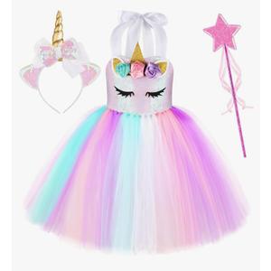 GIFTINBOX Girls Unicorn Princess Dress Unicorn Costume for Girls 3-8Y Halloween Costumes For Girls Toddlers Birthday Party Size 2T