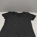 Women's Regular-Fit Short-Sleeve V-Neck T-Shirt, Black, Size: XL