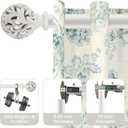 Heavy Duty Curtain Rods 36 to 88 inches (3-7.3 ft)1-Inch Diameter Adjustable Drapery Rod with Decorative Openwork Carved Leaf Finials, Weathered White Curtain Rods for Living Room & Bedroom
