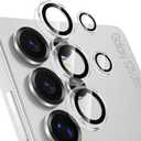 Tensea (3+2PCS Compatible with Samsung Galaxy S25 Ultra Camera Lens Protector, 9H Tempered Glass Camera Cover Screen Protector Metal Individual Ring [Installation Tray][Case Friendly] (Clear)