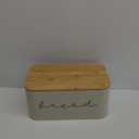 Bloomingville Metal Bread Bin with Bamboo Lid (Gray)