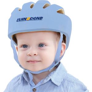 IULONEE Baby Head Protector Baby Protection Helmets Infant Walking Protective Cap Adjustable Baby Crawling Helmet Baby Safety Helmet Protective Baby Helmet for Kid Learning to Walk (Blue,16-22")