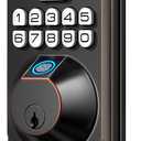 TEEHO TE002 Fingerprint Door Lock - Keyless Entry Electronic Keypad Deadbolt with 2 Backup Keys - Auto Lock - Easy Installation - Smart Locks for Front Door - Oil-Rubbed Bronze