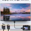 Duttek Short Mini HDMI to HDMI Cable 1FT/30cm, Ultra Slim/Flexible Soft Mini HDMI Male to HDMI Male Supports High-Speed 4K@60Hz, 3D, 18Gbps, 1080P for Projector, Monitor, Camcorde