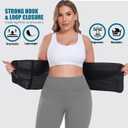 Postpartum Belly Band Abdominal Binder Post Surgery, for Natural Delivery & C-Section Recovery, 9.7" High Adjustable Compression Belly Wrap,Polyester Made with Bamboo Charcoal Fiber(Black, Large)