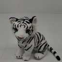 Berry President Stuffed Animal Toys, Plush Toys, Sitting Tiger Stuffed Toys, Lifelike and Lovely Animal Dolls, Gifts for 3+ Boys and Girls (White, 9.4 in)