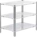 Fosi Audio Acrylic Amplifier Rack for Cooling Fan, Sturdy Audio Equipment Rack for Home Theater, HiFi and AV Component Rack, Ventilated Speaker Stand for Studio and Audio Devices