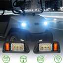 10L0L Golf Cart Headlight Kit for Yamaha G14, G16, G19 G22 Gas or Electric, 12V Front Driver & Passenger Side, 3Pin Connector Included