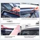 Tape-on Sun/Rain Guard Side Window Visor Deflectors Rain Guards Compatible with 2024 2025 Crosstrek Window deflectors 4 Pcs