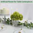 104 PCS Green Hydrangea Artificial Flowers Bulk - Faux Silk Hydrangeas Full Flowers Heads with Stems Lifelike for Wedding Centerpieces Garden Baby Shower Party Decoration