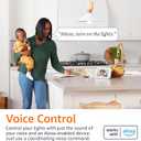 Amazon Basics Smart A19 LED Light Bulb, Color Changing, 9W (60W Equivalent), 800LM, Works with Alexa Only, 2.4 GHz Wi-Fi, No Hub Required, 4 Pack