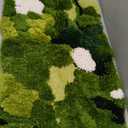 Cute Green Moss Bathroom Runner Rug Long Rectangular Boho Aesthetic Leaf Leaves Bath Mat Shaggy Non Slip Absorbent Shower Mat Decor (1'8" x 3'7", Rectangular)