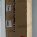 Double Infrared Steam Sauna, Portable Infrared Sauna, Enlarged Size and Two 3L Steamers, Two Upgrade Chairs, Infrared Sauna Room with 660 & 850nm Red Light Therapy, 72 "x 50" x 36 ", Black