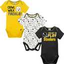 Gerber Baby NFL Team 3 Pack Short Sleeve Onesie Bodysuit (0-3 Months)