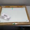 Loukin Glass Whiteboard for Wall, Magnetic Dry Erase Glass Board, Framless Surface White Board for Office, School, Dry Erase Whiteboard Set Includes Cleaner & Eraser & Marker (24" x 18")