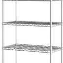 Seville Classics 5-Tier Wire Shelving with Wheels, 5-Tier, 30"" W x 14"" D (NEW MODEL), Chrome Plating, Plated Steel