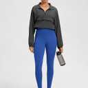 ODODOS Tummy Control 7/8 Compression Leggings for Women 25" High Waist Workout Yoga Pants with High-Positioned Pockets, Royal Blue, Large (Blue, L)