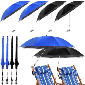 Shinylin 4 Pcs Beach Chair Umbrellas with Clamp 360° Adjustable 42" Umbrellas for Chairs Upf50+, Stroller, Fishing, Camping, Patio, Wheelchair, Golf Cart (Chair Not Included)