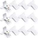 Patelai 12 Pieces Padded Comforter Clips White Duvet Clips Padded Blanket Fasteners to Secure Bedding for Preventing Comforters From Shifting Inside Duvet Cover Sweet Sleeping