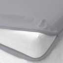Mattress-Homes Zippered Fitted Sheet, King Size, 12" Deep Pocket Mattress Encasement Bottom Cover with Zipper, Hotel Quality Brushed Microfiber, Soft, Wrinkle-Free, Light Grey Solid (King (78"x 80"))