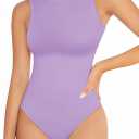 Women's Crew Neck Sleeveless Bodysuits Racerback Halter Tank Top Body Suits for Womens Sexy Going Out Leotards M