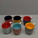 DOWAN Coffee Mugs Set of 6, 16 oz Large Porcelain Mug, Ceramic Tea Cups with Handle for Men Women, Mug Gift Set, Housewarming Wedding Gift (Vibrant Color)