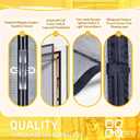 Magnetic Screen Door 34" x 81" with Strong Magnets, Self Sealing Hands Free Mesh Curtain for Interior Door, Fits 32" x 80" Standard US Door, Keep Bugs Out, Pet and Kid Friendly, Easy Install, Black