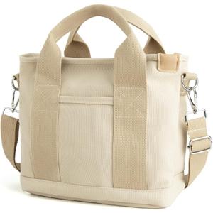 IwIeIaIrI Small Tote Bag for Women,Canvas Mini Tote Bags with Zipper and Multi Pockets,Kids,Girls,Friends Gift 2026
