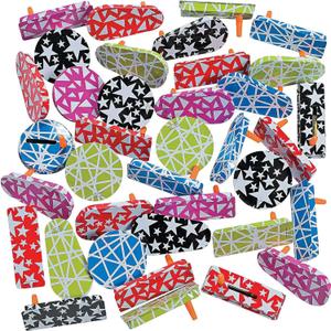 Fun Express Bulk Metal Noise Makers for Sporting Events - 50 Pack Hand Clappers & Clackers for Football Games, Pep Rally Supplies | Groggers for Purim